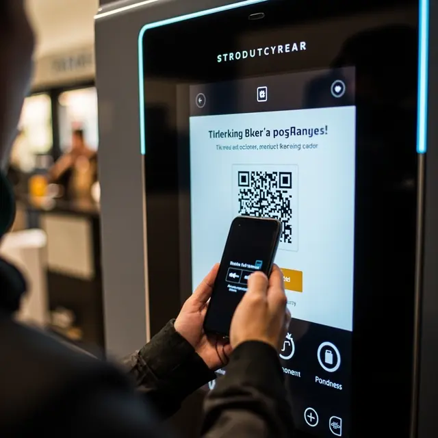 QR code pay-per-use smart locker screen